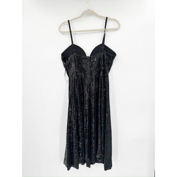 Dress the Population Black Mimi Sequin In Ebony Cocktail Dress XL - Picture 5 of 7
